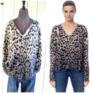 360 Cashmere Lauren ombre dip sweater L